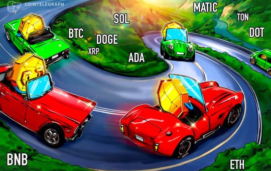 Price analysis 8/25: BTC, ETH, BNB, XRP, ADA, SOL, DOGE, DOT, MATIC, TON