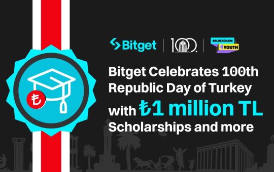 Bitget celebrates the 100th Republic Day of Turkey with ₺1 million TL scholarships and activities